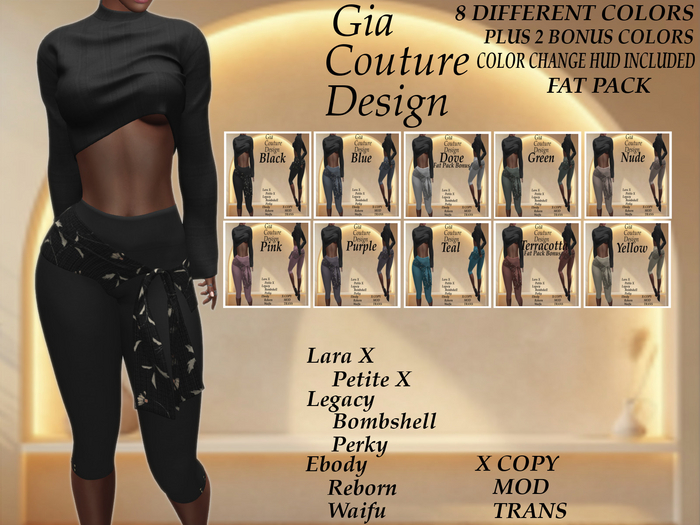 "GCD" Dayna Capris FAT PACK