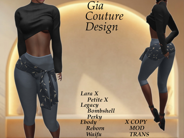 "GCD" Dayna Capris Blue