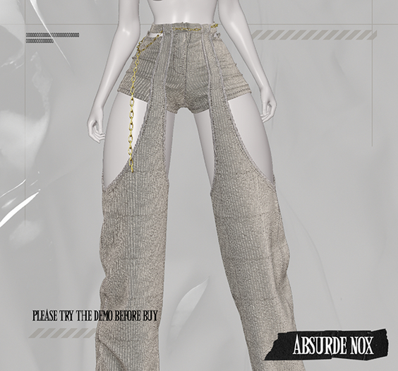 Absurde Nox - Pantalon Shorts Color // Offwhite
