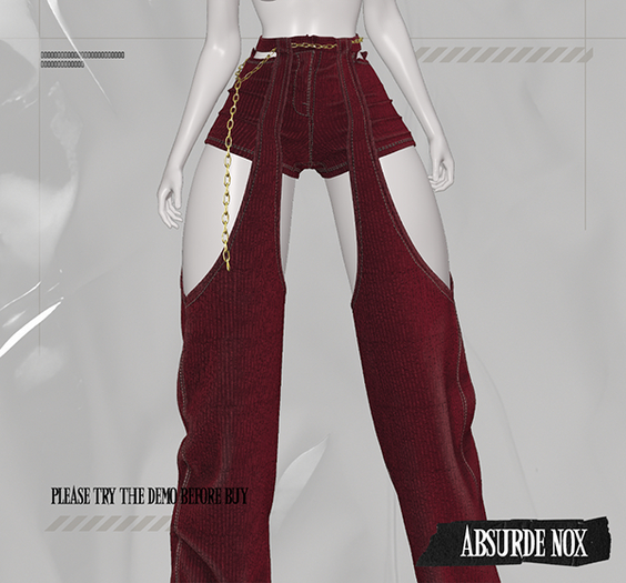 Absurde Nox - Pantalon Shorts Color // Red