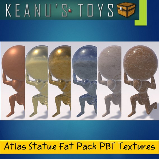 Mesh Atlas Statue 8 PBR Fat Pack