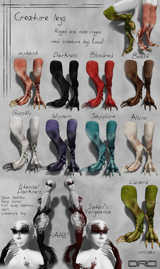 -DRD- creature legs - eternal Darkness RARE