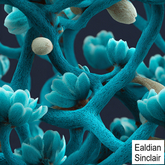 Blooming Cyan Blue Organic Seamless Texture