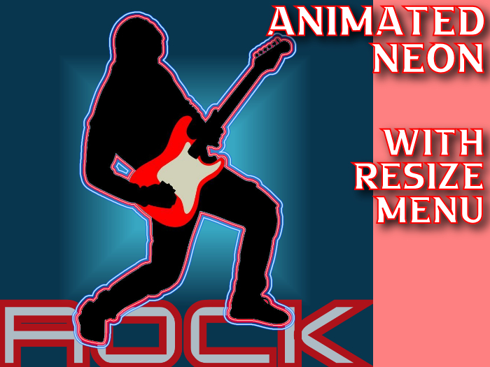  ★★★★★ ~ ROCK_NEON_Animated Gif ~ Resize Menu