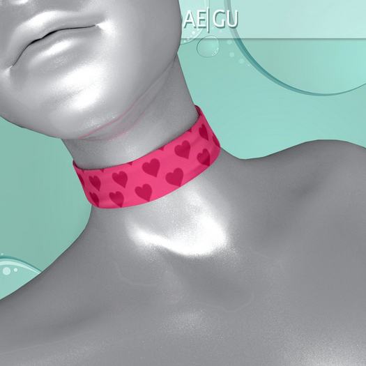 Pink Love Fabric Choker KUPRA