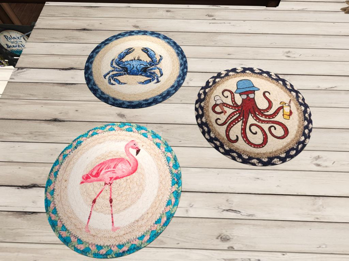 Rug- Round Loop Sea creatures Boxed