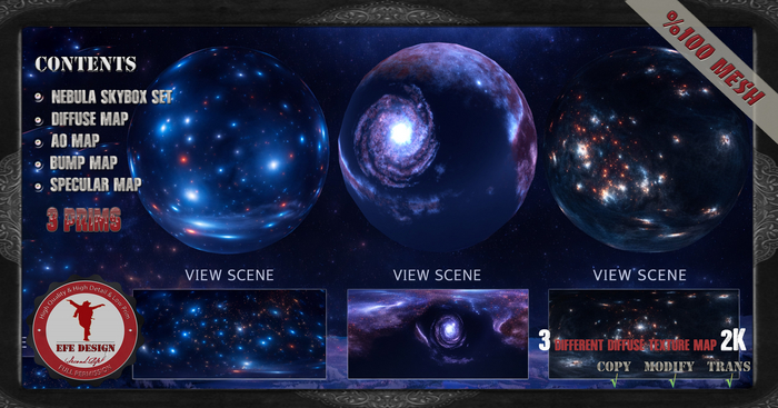 (Efe Design) Nebula Skybox Set Full perm 