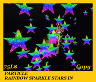 PARTICLE RAINBOW SPARKLE STARS IN