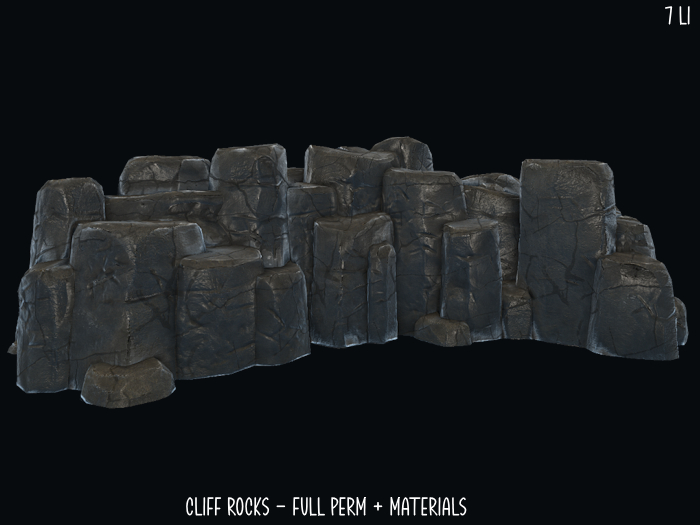 ~ VV ~ Cliff Rocks - PBR - Full Perm