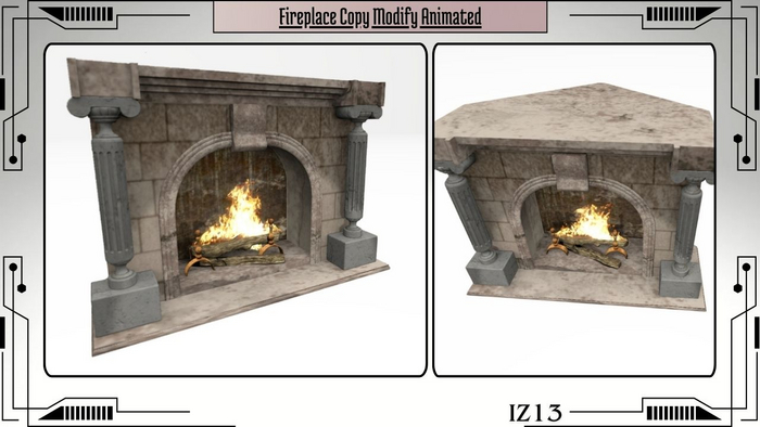 Fireplace Copy Modify Animated