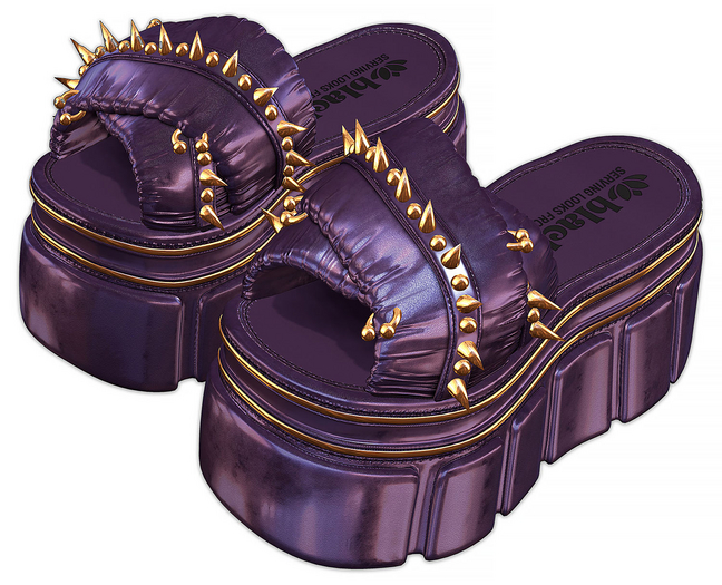 Second Life Marketplace - [BL] Foxy slides - latex // grape