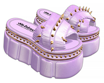 [BL] Foxy slides - leather // lilac