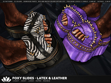 [BL] Foxy slides - leather // fatpack