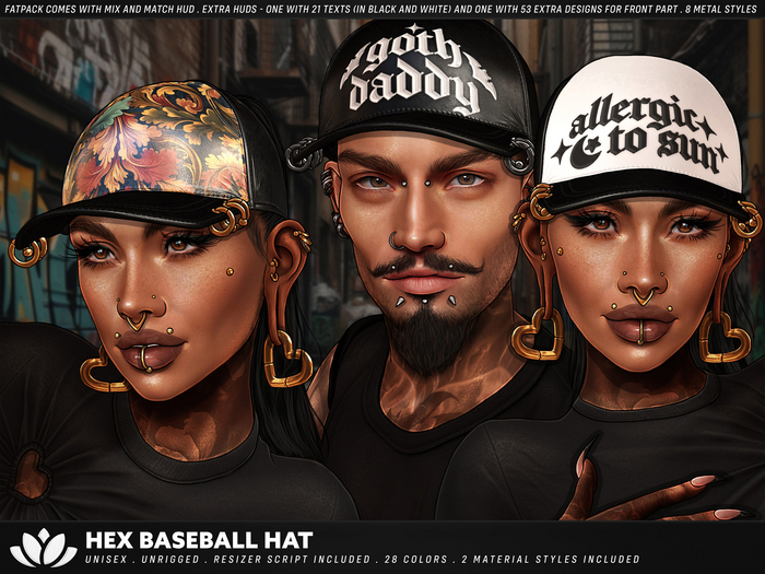 [BL] Hex baseball hat // extra HUD - texts