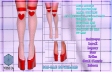 VALENTINES FULL PERM Mina heart socks and heels set Download - Nisha