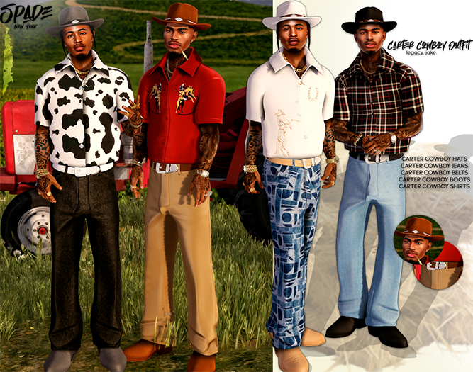 Spade: Carter Cowboy Outfit (Megapack)