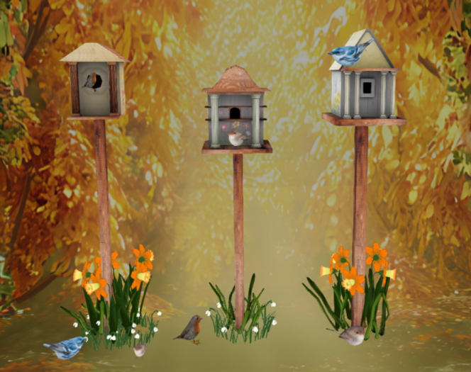 3 Bird Houses