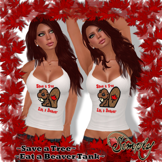 ~Simply~ Save a Tree, Eat a Beaver Women's Tank, Canada Day