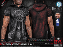 = REBELLION = "ETERNAL REIGN" HOODED TEE (Legacy, Gianni, Jake, Physique)