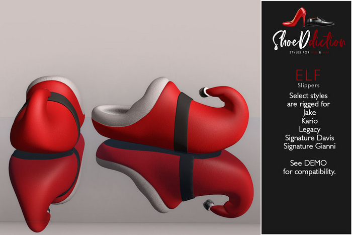 Elf Slippers Men's Red 