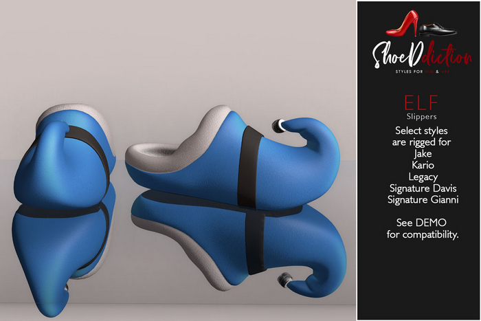 Elf Slippers Men's Blue