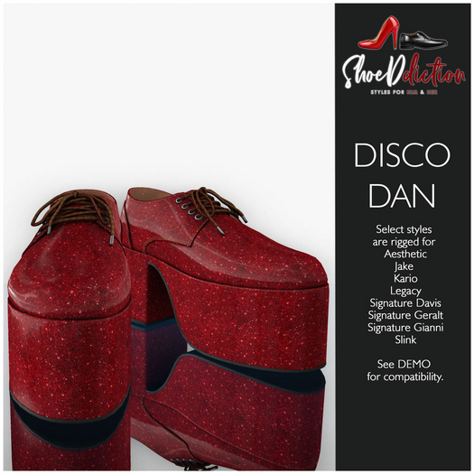 Disco Dan Red Glitter