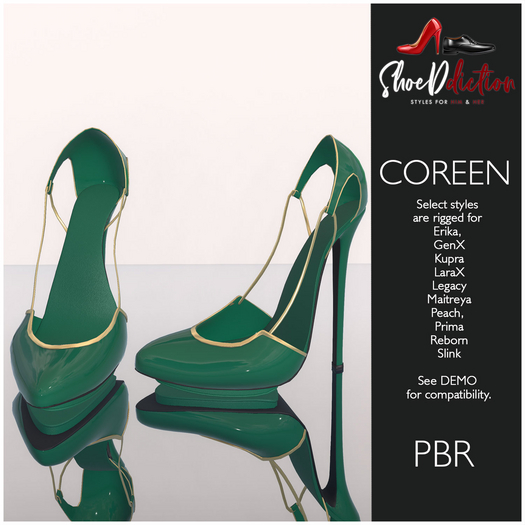 Coreen Shoe Emerald PBR