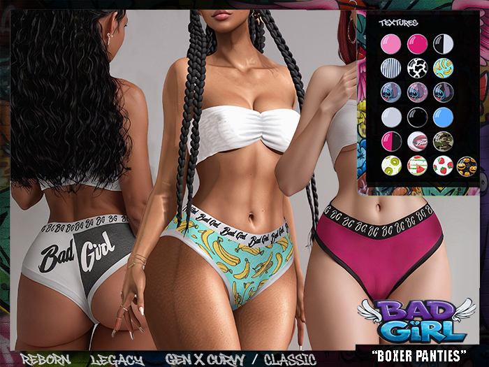 *BAD GIRL*   Boxer panties  [FATPACK]