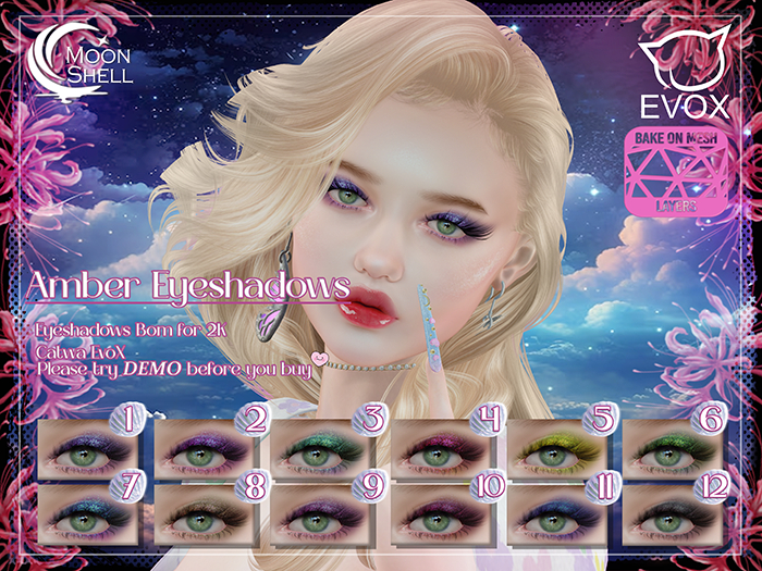 Moon Shell - Amber Eyeshadows Catwa EvoX Bom 2K
