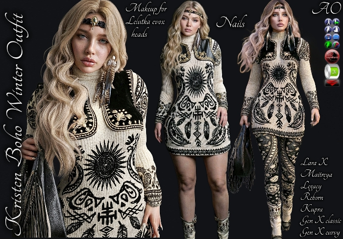 Kristen Boho Winter Outfit