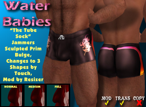 Water Babies - "The Tube Sock" Square Cut (Brown)