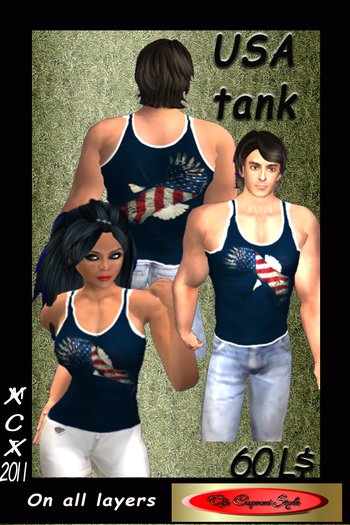 Usa blue tank