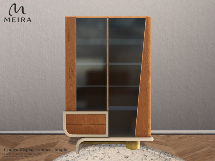 Meira Cendro Display Cabinet - Maple