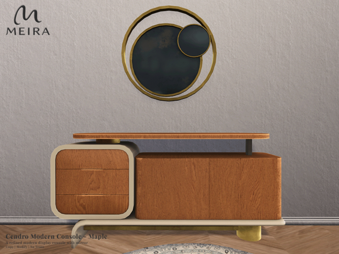 Meira Cendro Modern Console - Maple