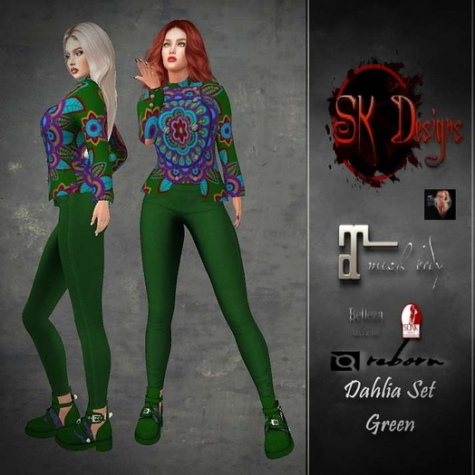 .::SKD::. Dahlia Set v2 GREEN
