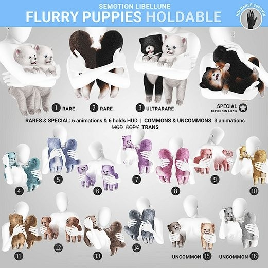 SEmotion Libellune Flurry Puppies Holdable RARE 01