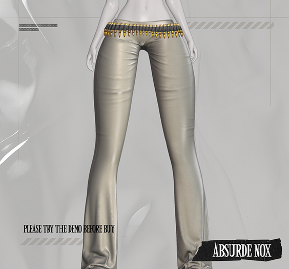 Absurde Nox - Pants Leather Bullets // Offwhite