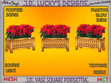 .:LD:. Vase Square Poinsettia:.