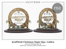 KraftWork Christmas Magic Sign . Golden (Add Me)