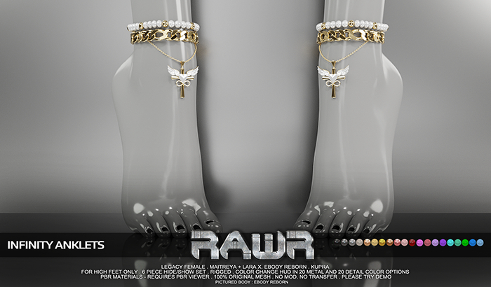 RAWR! Infinity Anklets (add me)