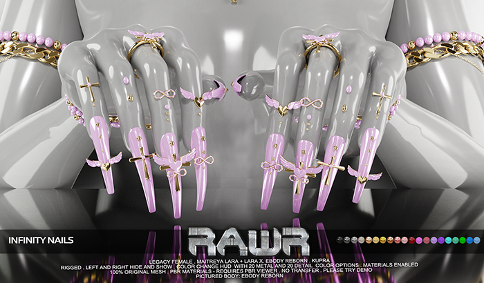 RAWR! Infinity Nails DEMO (add me)