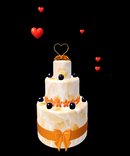Valentine peeches cake  