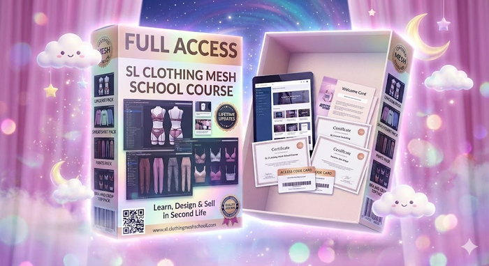  SL Clothing Design Mesh School- Full Access Video Course 