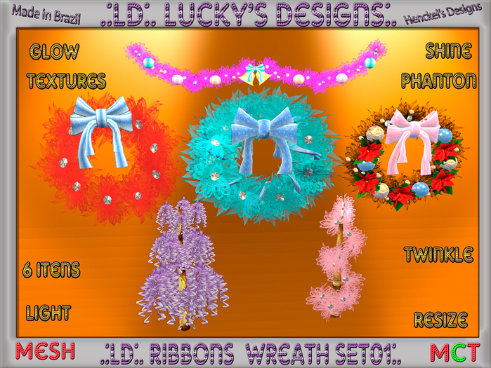.:LD:. Ribbons Wreath SET01:.