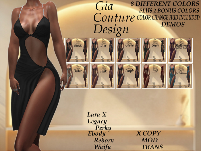 "GCD" Reece Silk Dress and Pantie DEMOS