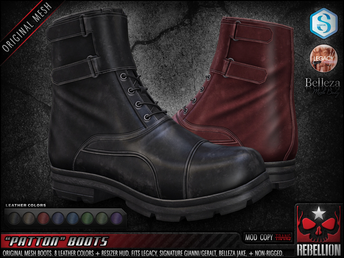 = REBELLION = "PATTON" BOOTS - DEMO