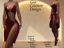 "GCD" Reece Silk Dress and Pantie Red