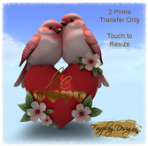 ~R~Be Mine Valentine Love Birds~Trans