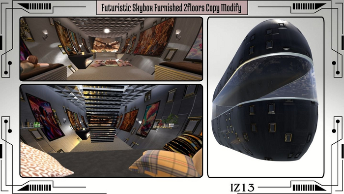 Futuristic Skybox Furnished 2floors Copy Modify