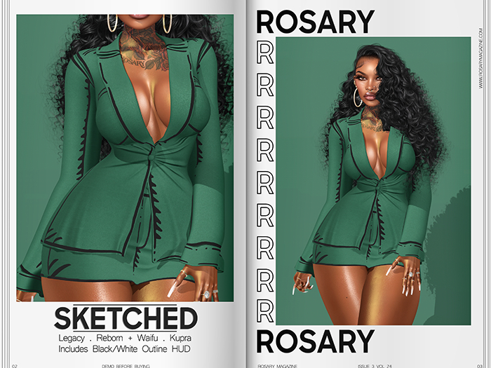 Rosary. Sketched . Green